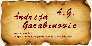 Andrija Garabinović vizit kartica